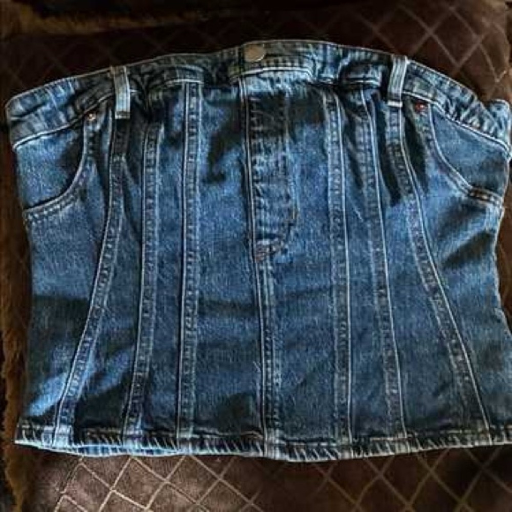 H&M Indigo Women's Strapless Denim Top